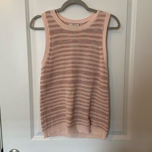 Loft Multi-color Striped Sweater Tank